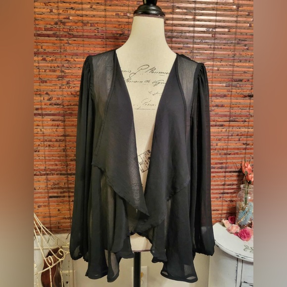 Eyeshadow Sweaters - Eyeshadow Black Sheer Fabric